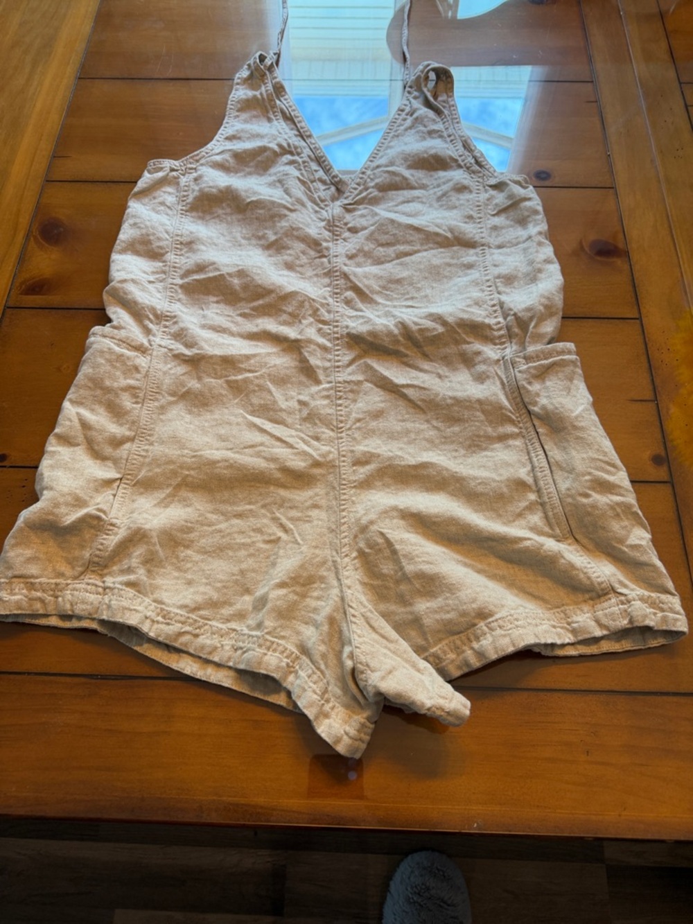Athleta Natural Beige Linen Tank Top